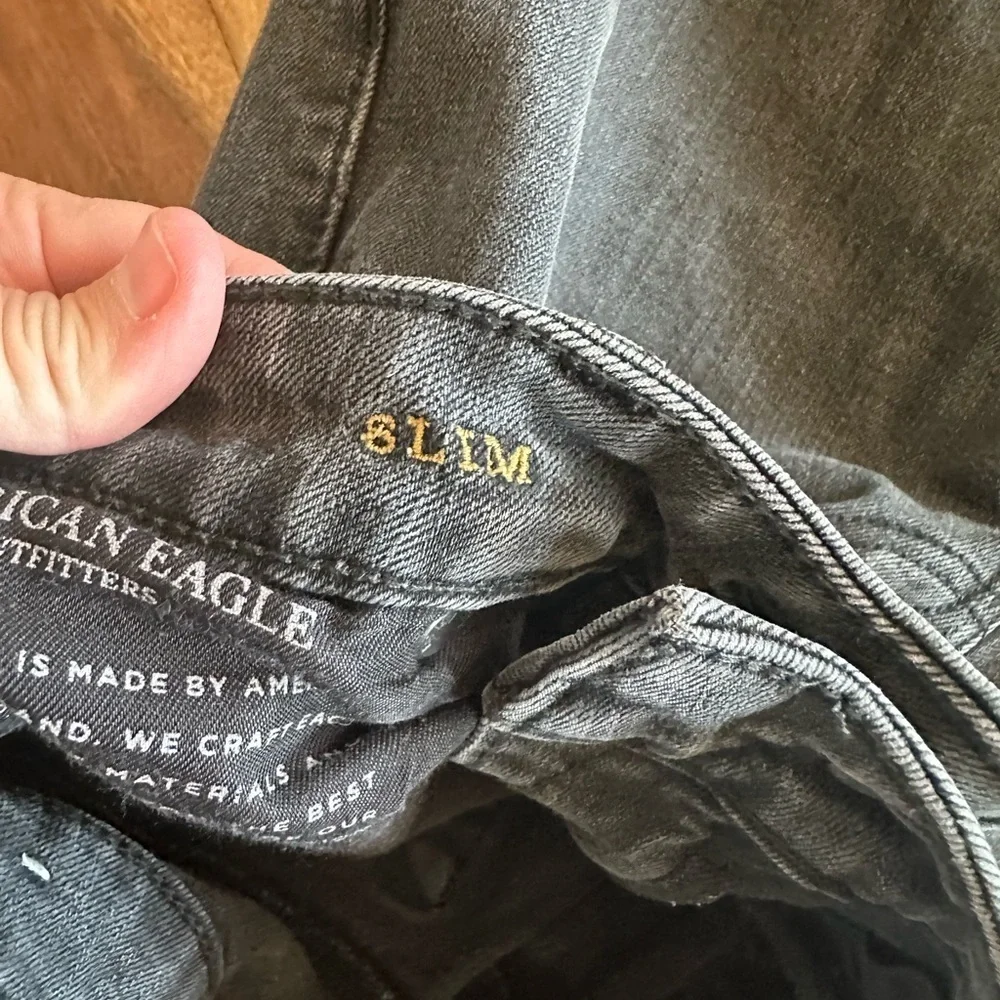 American Eagle Extreme Flex 4 Slim Faded Black Pants size 30x32